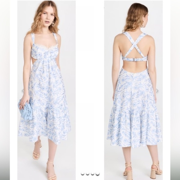 For Love & Lemons Maisie Midi Dress - Picture 1 of 9